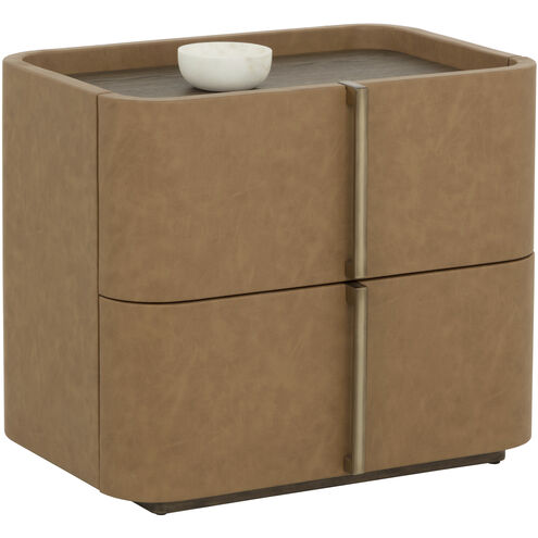 Jamille 26 X 18 inch Cognac Night Stand, Small